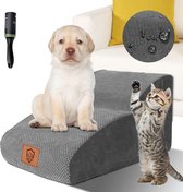 Huisdiertrap, 2-traps hondentrap, wasbaar, kattentrap voor sofa, bed, afneembaar, draagbare huisdierladder voor kleine honden en katten