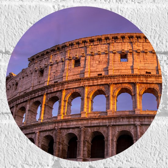 Muursticker Cirkel - Colosseum - Rome - Stad - Gebouw - 20x20 cm Foto op Muursticker