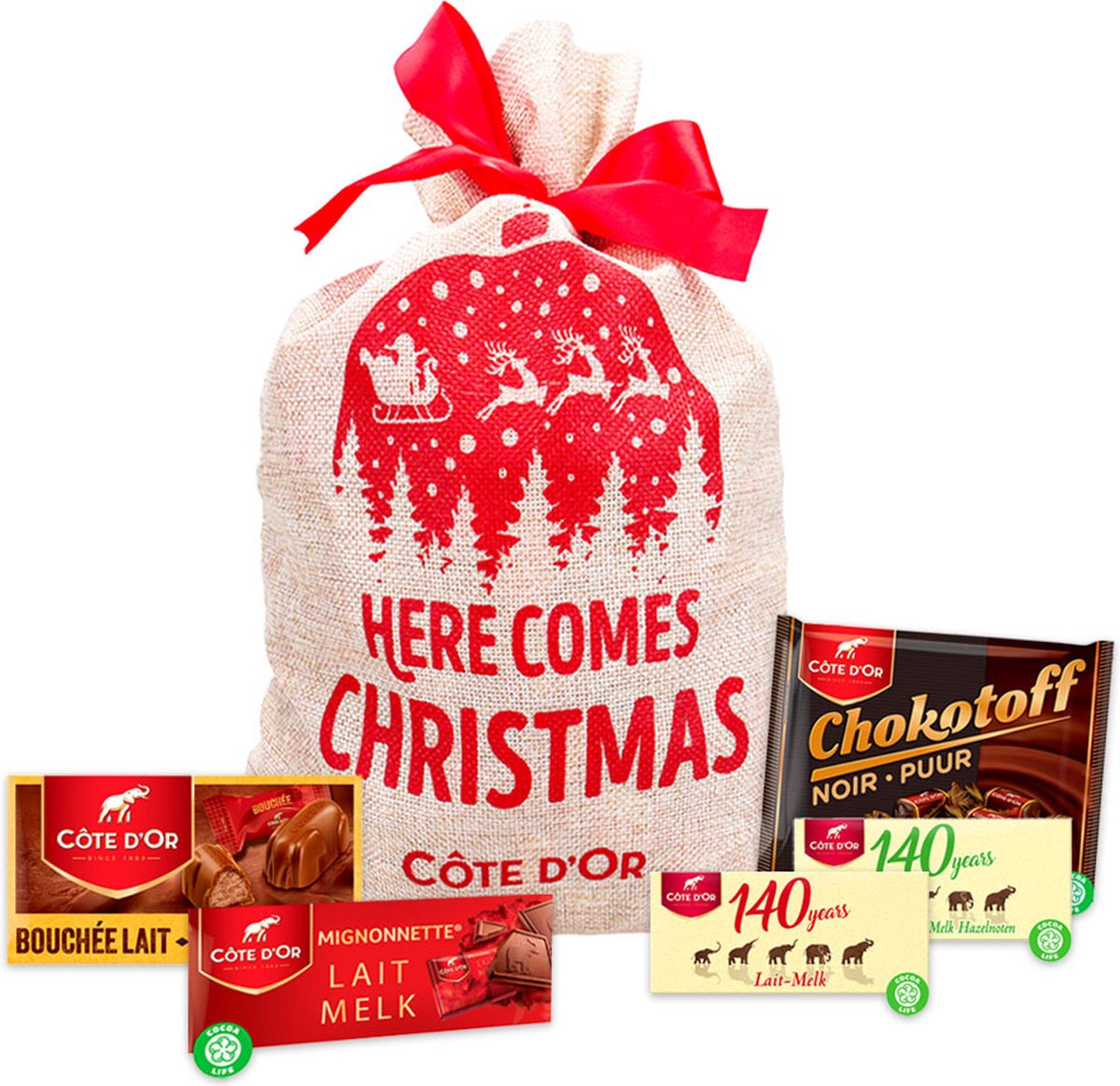 Côte d'Or chocolade Kerst cadeau - chocolade assortiment - 990 gram