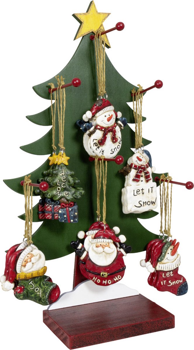 Kerst-decoratie hanger - kerstman - 8cm