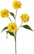 Viv! Home Luxuries Winterdaphne - zijden bloem - geel - 64cm