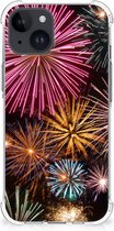 Anti-shock Hoesje met foto Geschikt voor iPhone 15 Plus Telefoon Hoesje met doorzichtige rand Vuurwerk