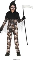 Guirca - Beul & Magere Hein Kostuum - Skull Collector Beul Kind Kostuum - Bruin, Zwart - 7 - 9 jaar - Halloween - Verkleedkleding