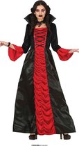 Guirca - Vampier & Dracula Kostuum - Hertogin Van Bloody Batcastle - Vrouw - Rood, Zwart - Maat 42-44 - Halloween - Verkleedkleding