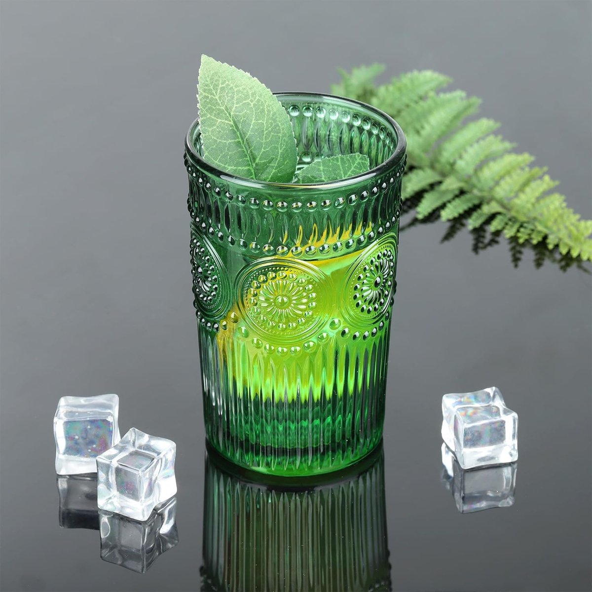 Bruiloft Champagneglazen GMMH Vintage Wijnglazen Set - 6 Stuks, 250 Ml, Met Reliëf Design (Strik/Paars) Champagneglazen Met Patroon