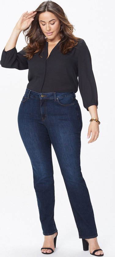 NYDJ Marilyn Straight Jeans Mediumblauw Premium Denim (Plus) | Quinn