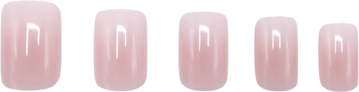 Goedkoopste Boozyshop ® Nepnagels Ombre Soft Pink - Plaknagels Roze - 24 Stuks - Kunstnagels - Press On Nails - Manicure - Nail Art - Plaknagels met Lijm - French Nails