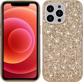 iPhone 14 PLUS Hoesje - Glitter Case Cover - Goud - Provium