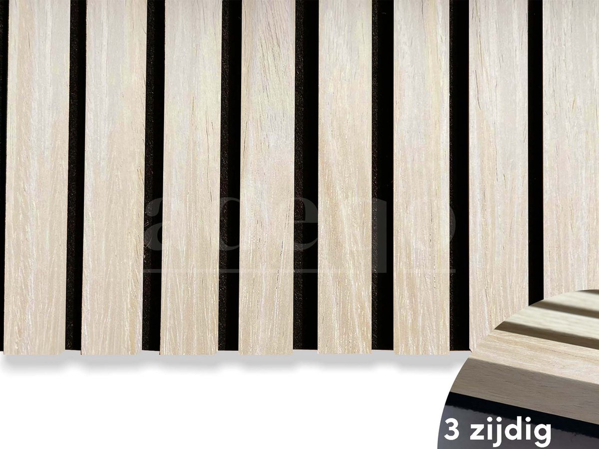 Panneau acoustique - Placage chêne huilé gris 60 x 240 cm