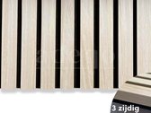 Adeqo Akupanel - Akoestische panelen - Wit Eiken 240 x 60 - Hout Wandpaneel - Millieuvriendelijk Materiaal - Akoestische Panelen - 3D Wandpanelen - Wandpanelen Hout