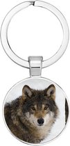 Akyol - Wolf Sleutelhanger - wolf - wolven liefhebbers - dieren liefhebber - houden van - verjaardagscadeau - gift - geschenk - kado - 2,5 x 2,5 CM