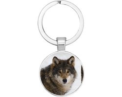 Akyol - Wolf Sleutelhanger - wolf - wolven liefhebbers - dieren liefhebber - houden van - verjaardagscadeau - gift - geschenk - kado - 2,5 x 2,5 CM