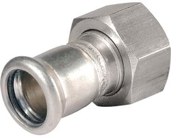 BONFIX 2-delige schroefkoppeling 54 mm 2 3/8 inch M-Press RVS