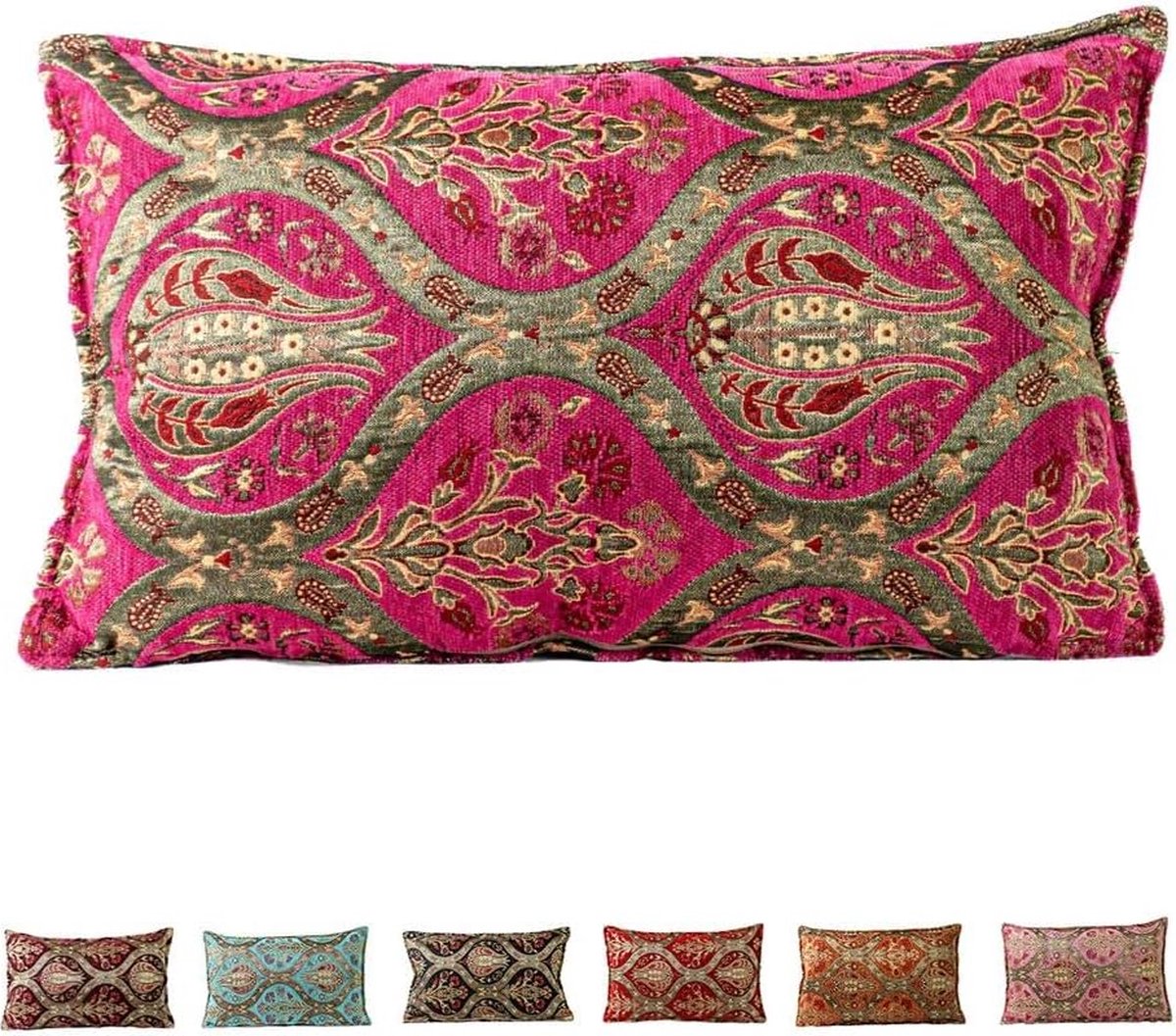 Thuys Decoratieve sofa-kussensloop met ritssluiting voor slaapkamer – bankkussens – perfect voor woondecoratie verkrijgbaar in meerdere maten en kleuren (30 x 50 cm) (roze)