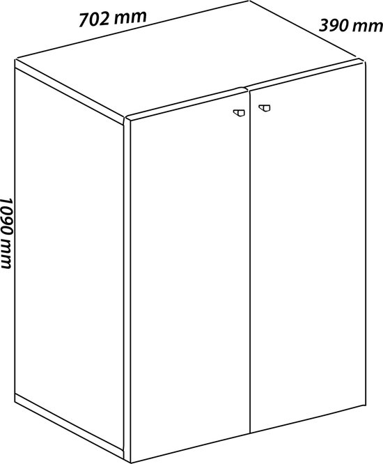 Vandol Lonal Mini Rangement / Armoire - 110 cm - 3 compartiments de rangement - Blanc - Convient aux enfants