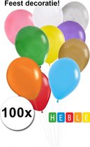 100 stuks Gekleurde Ballonnen - Feestje - Party - Decoratie - Aankleding - van Heble®