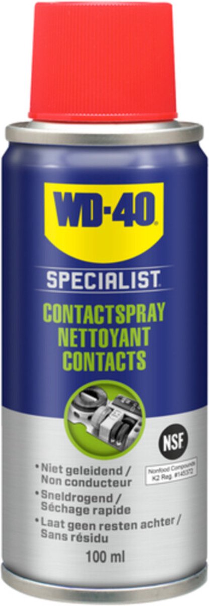 WD-40 Specialist® Contactspray - 100ml - Contact Cleaner - Contactreiniger - Voor elektrische / elektronische onderdelen - WD-40