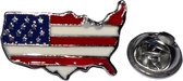 USA Amerika Emaille Pin 2.5 cm / 1.6 cm / Rood Wit Blauw