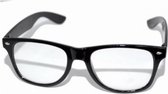 CHPN - Nerdbril - Nepbril - Bril zonder sterkte - Verkleedfeestje - Carnaval - Halloween - Fake glasses - Hippe bril - Zwart