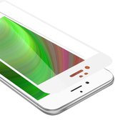 Cadorabo Screenprotector geschikt voor Apple iPhone 6 / 6S Volledig scherm pantserfolie Beschermfolie in TRANSPARANT met WIT - Gehard (Tempered) display beschermglas in 9H hardheid met 3D Touch