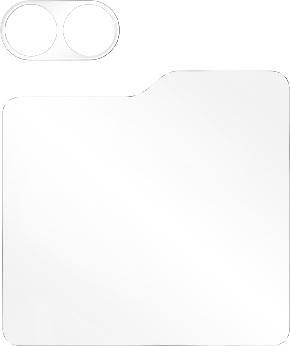 iMak, Screenprotector geschikt voor Samsung Galaxy Z Flip 5 - Tempered Glass & Lens Protector, Transparant