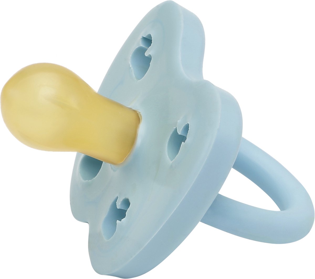 Goedkoopste HEVEA - Fopspeen - Rond - Baby blue - 0-3 mnd - 100 natuurrubber