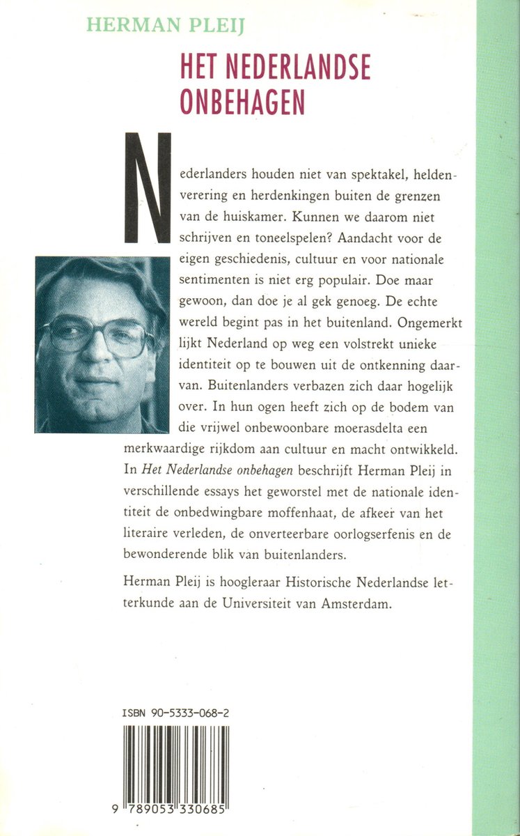 Nederlandse Onbehagen - back cover