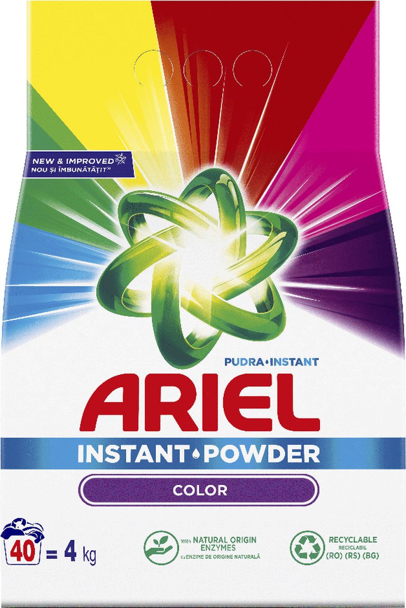 Ariel waspoeder color 16 kg (4x4kg) - 160 wasbeurten (4x40 wasbeurten ...