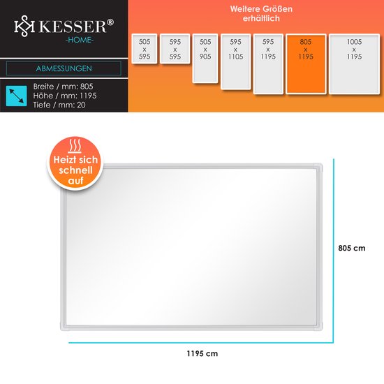 Infrarood Paneelverwarmer – Radiator – Elektrische Kachel – Staand En Hangen Energiebesparend 450 Watt Design Met App