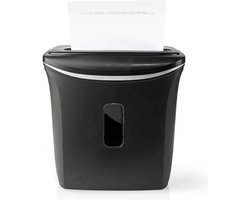 Nedis Papierversnipperaar – 6x A4 – Veiligheidsnorm DIN P-4 – 12L – 300W – Zwart