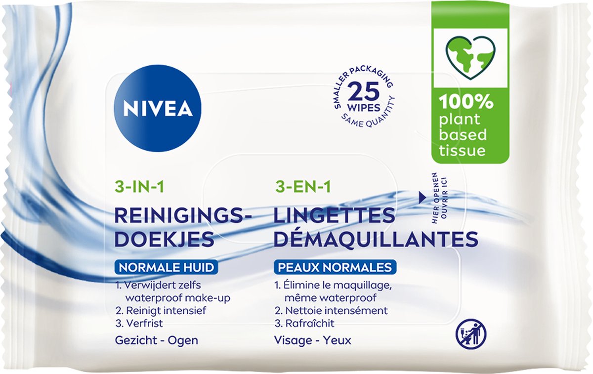 NIVEA 3-in1 Verfrissende Reinigingsdoekjes thumbnail 2