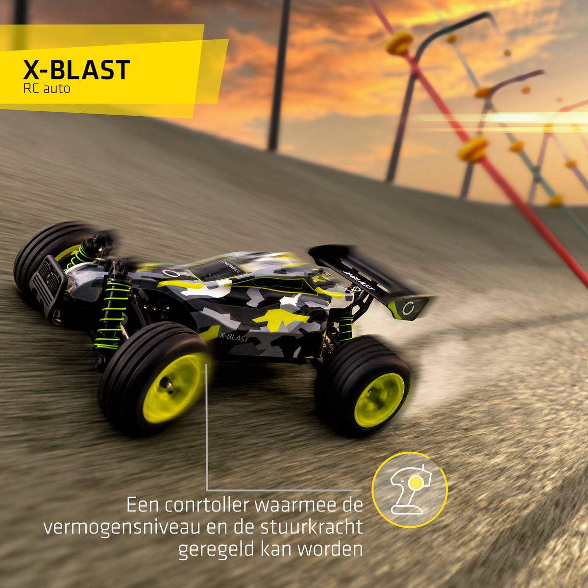 Overmax X-Blast Voiture télécommandée RC Car Vitesse de 45 kmh 4x4