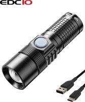 TomorrowNow® EDC10 Lampe de poche LED compacte rechargeable - USB-C - 1800 lumens - Système de gestion de batterie - Étanche - Lampes de poche de poche