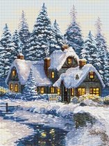 Borduurpakket VDV - Winter Fairytale - Winter Sprookje - DMC garens - telpatroon om zelf te borduren