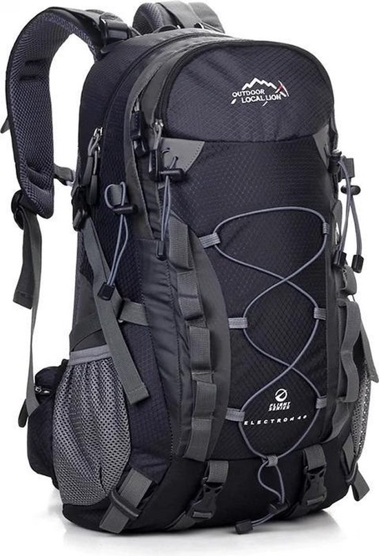 RAMBUX® - Backpack - Outdoor - Zwart - Wandelrugzak - Trekking Rugzak - Heupriem - Verkoelende Rug Padding - 40 Liter