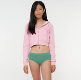 Moodies menstruatie ondergoed (meiden) - Bamboe Hipster - heavy kruisje - groen - maat XS (152/158) - period underwear