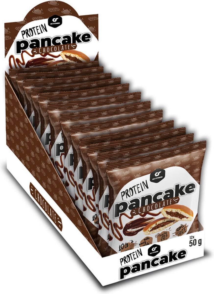 Goedkoopste Protein Pancake Chocolade - GO Fitness mini eiwitrijke pannenkoeken (12x50g