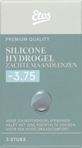 Etos Maandlenzen Silicone Hydrogel - Zacht - Sterkte -3.75 - 1x3 stuks