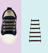 Siliconen elastische Veters – Sport veters - Schoenen Sneakers – Kinderen - Bruin