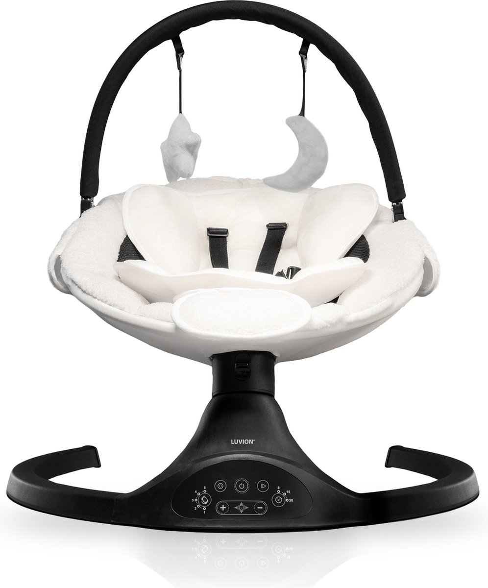 LUVION® Baby Swing - Elektrische Babyschommel - Automatische Wipstoel voor je Baby - Schommelstoel - Babyswing - Uitneembare Wasbare Wipstoelhoes — afbeelding 6