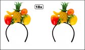 18x Diadeem tropical fruit - Summertime fun thema feest festival fruit toetje fun tropisch