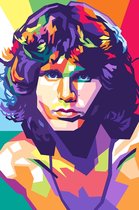 Jim Morrison Poster | The Doors | Pop Art | Wpap | Muziek Poster | Wanddecoratie | Muurposter | 61x91cm | Geschikt om in te lijsten