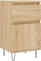 vidaXL - Dressoir - 40x35x70 - cm - bewerkt - hout - sonoma - eikenkleurig