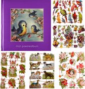 Album de poésie - 16x16 - Violet - S1 - Vogels - avec 5 feuilles Images de poésie