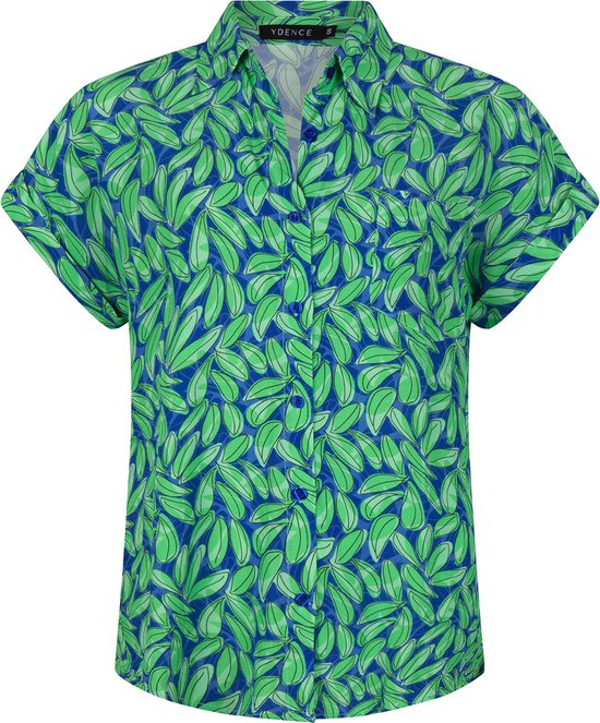 Ydence blouse Desi blauw/groen print S