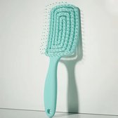 Hair brush - Detangling brush - paddle brush - haarborstel - anti klit borstel - borstel voor droog en nat haar - borstel voor krullen - on wet and dry hair - Groen