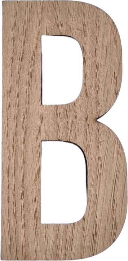 Houten letter B - 10 cm hoog