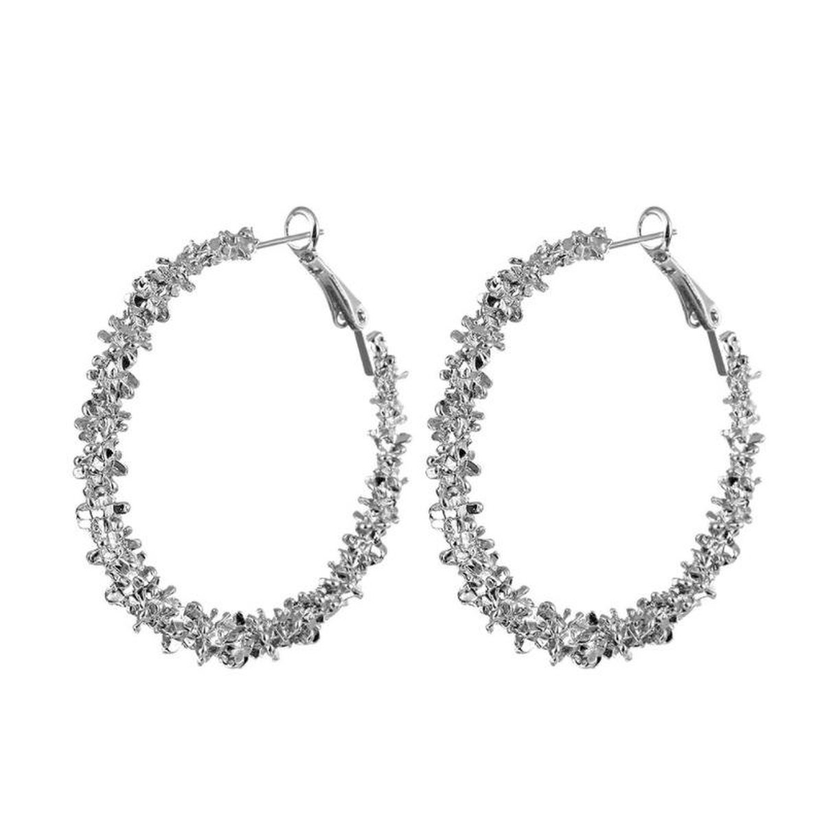 Lumici® | Glamour Earrings - Shiny - Oorbellen - Trendy - Glitter - Rondje - Oorbellen - Oorknopje - Cadeau Voor Vrouwen - Moederdag Cadeau - Valentijn - Liefde - Verrassing - Goud, Zilver