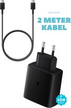 Gmedia - 45W USB-C zwarte adapter - inclusief 2 meter usb-c naar usb-c kabel zwart - Fast Charger - Universele Adapter - Travel Adapter