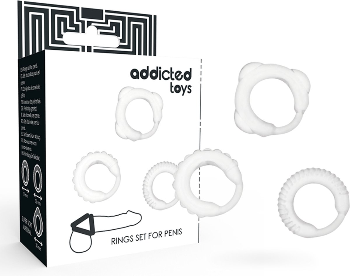 Addicted Toys - Cockring - Set Penisringen (3st) - Transparant | Cockring | Sex Toy for Couple | Sex Toy for Man